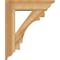 Ekena Millwork Merced Traditional Rough Sawn Bracket w/ Offset Brace, Western Red Cedar, 6"W x 20"D x 24"H BKT0604X20X24MRC01RWR - alternate 3